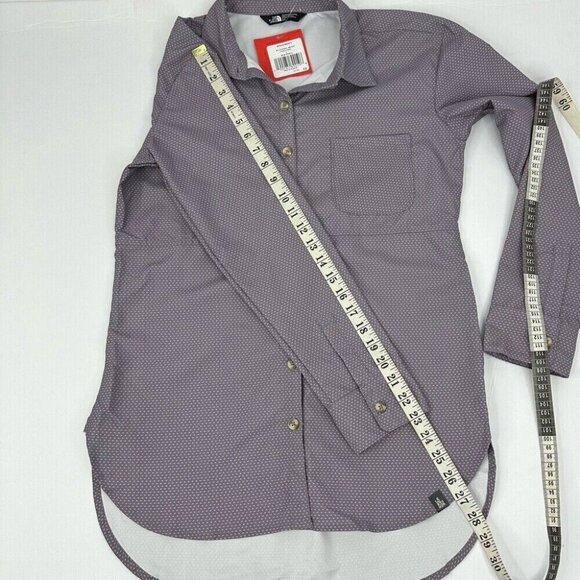 The North Face Women's NWT Purple Sage Dot Stevie Button Down Tunic Top S/C37.25 - Picture 10 of 10